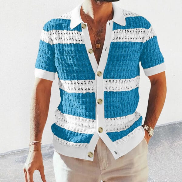Summer Collar Shirts Men Casual Formal - Image 4