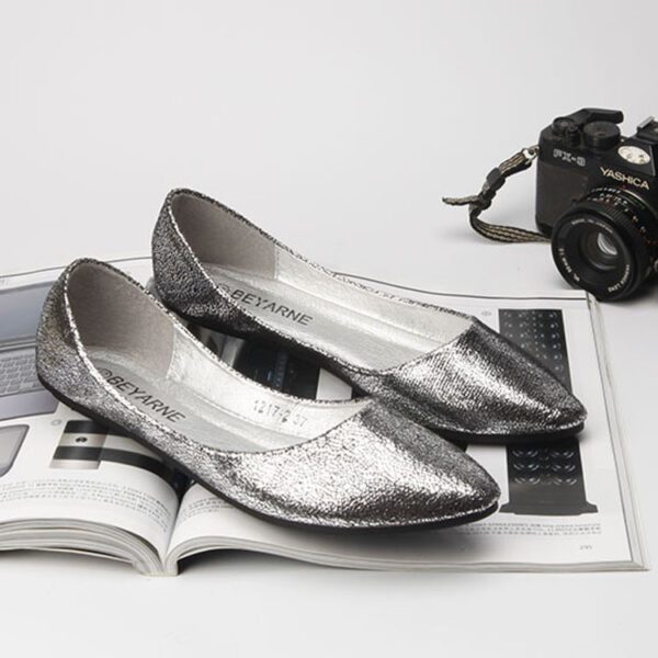 Burst Crack All-matching Flat Shoes Plain Pointed Boat Shoes13.74 - Image 6