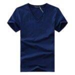 Men V Neck Cotton Short Sleeve T-Shirts