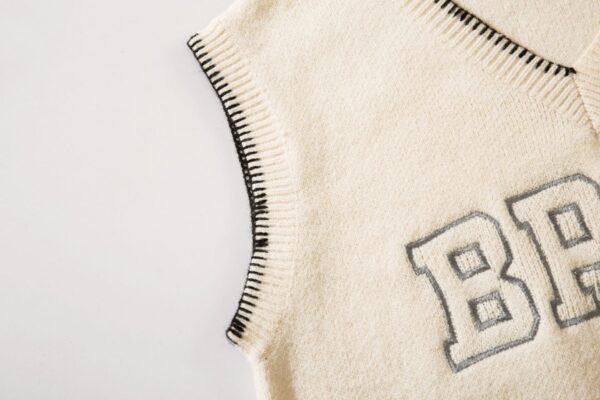 Embroidered V-neck Loose Vest Sweater For Men14.99 - Image 3