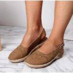 Hollow women's tendon bottom flat women sandals14.57