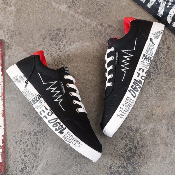 Men's canvas shoes sports casual men's shoes flat shoes men13.77 - Image 2