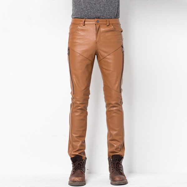 Leather Pants Men Winter Slim Korean Version109.99 - Image 2
