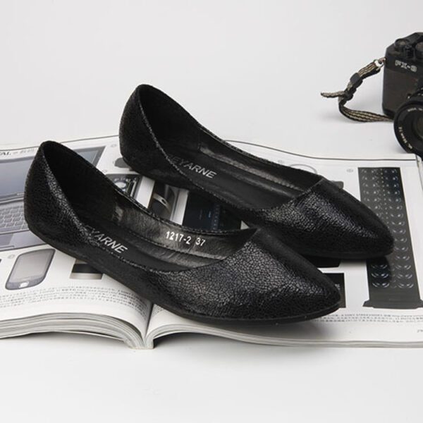 Burst Crack All-matching Flat Shoes Plain Pointed Boat Shoes13.74 - Image 4