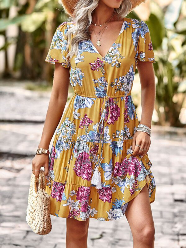 Women Summer Casual Printed Maxi Dress Party Evening Dresses14.63 - Image 2