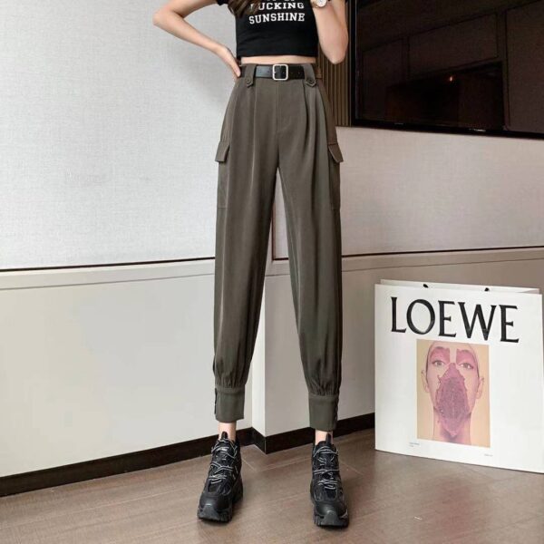 Dark Academia Clothing Cargo Pants For Woman - Image 2