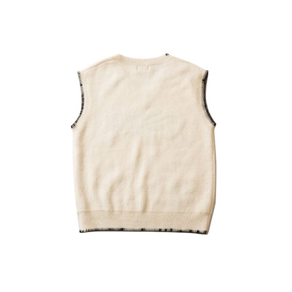 Embroidered V-neck Loose Vest Sweater For Men14.99 - Image 2
