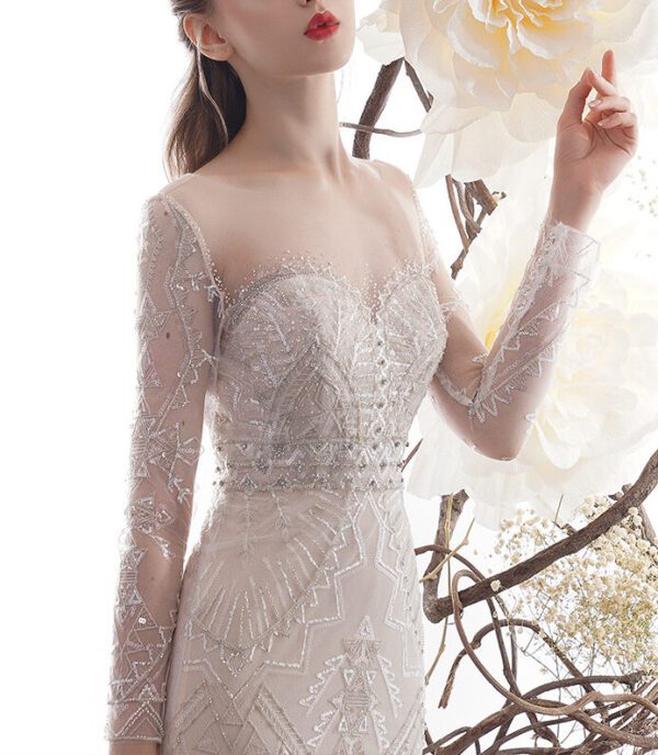Women's Fashion Fishtail Long Sleeve Wedding Dresses301.97 - Image 4