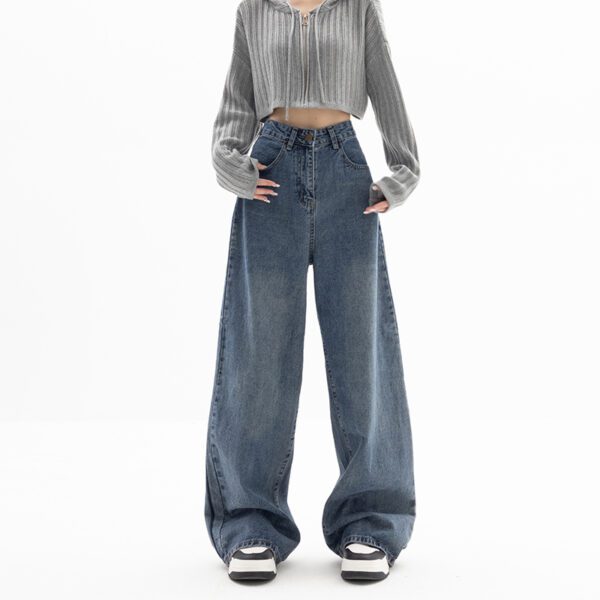 Straight Tube Loose Wide Leg Pants Blue Jeans Woman14.91 - Image 4