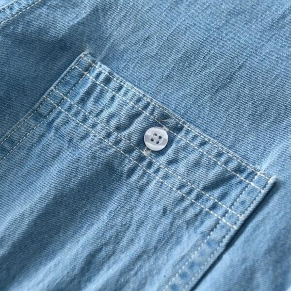 Summer Cotton Denim Shirt Coat For Men - Image 2