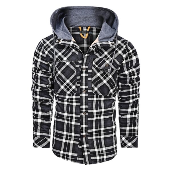 Men Warm Jacket Fleece Thick Men Slim Fit Hooded Jackets