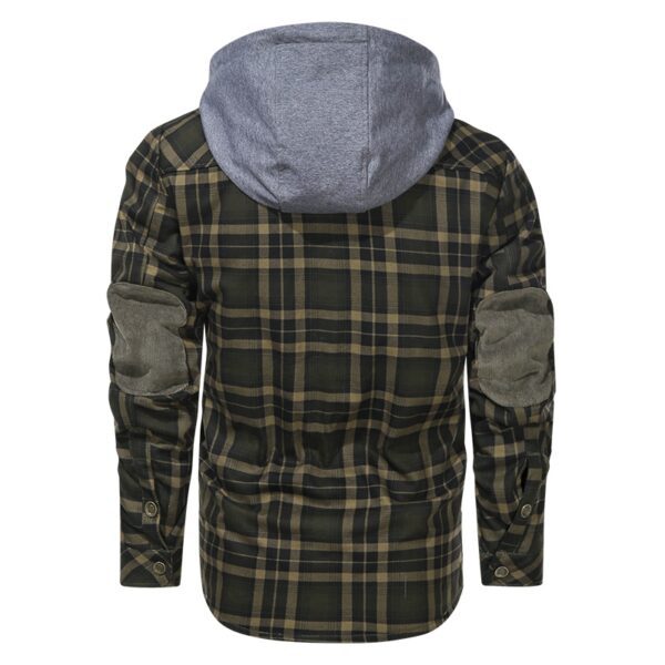 Men Warm Jacket Fleece Thick Men Slim Fit Hooded Jackets - Image 8