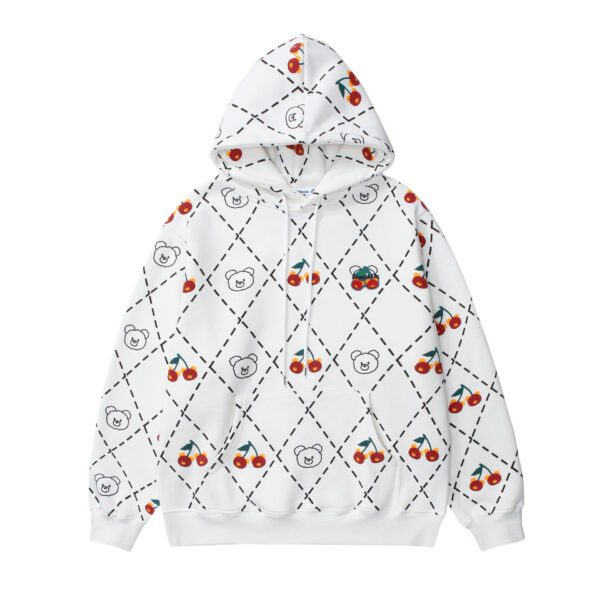 Japanese Full Print Cherry Hooded Sweater For Men And Women21.99