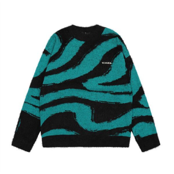 Irregular Striped Round Neck Sweater For Men24.99 - Image 2
