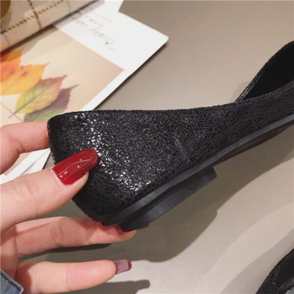 Burst Crack All-matching Flat Shoes Plain Pointed Boat Shoes13.74 - Image 5