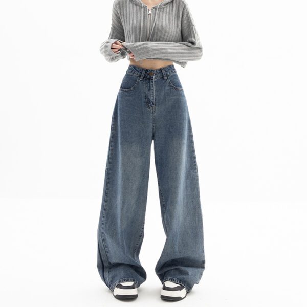 Straight Tube Loose Wide Leg Pants Blue Jeans Woman14.91 - Image 2