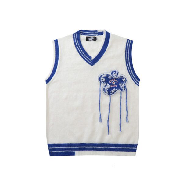 Tide Brand Flower Knitted Loose For Men And Women Sweater Vest17.46 - Image 5