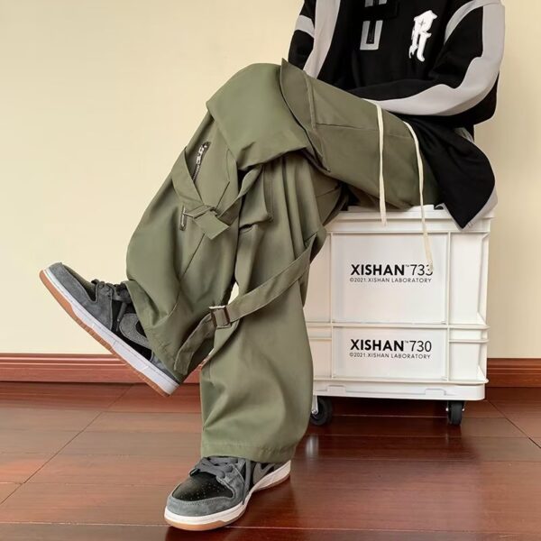 Loose Straight Cargo Pants Men high quality 8.66 - Image 3