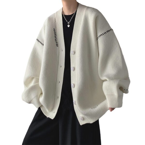Design Cardigan Sweater Coat For Men Loose Retro12.99 - Image 7