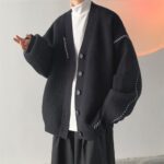 Design Cardigan Sweater Coat For Men Loose Retro12.99