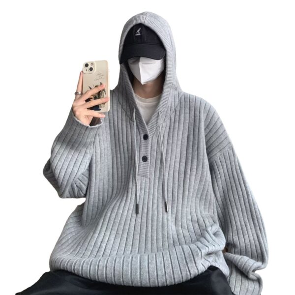 Waffle Cardigan Knitted Sweater For Men10.98 - Image 6