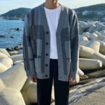 Autumn And Winter New Plaid Cardigan Sweater Coat For Men19.31