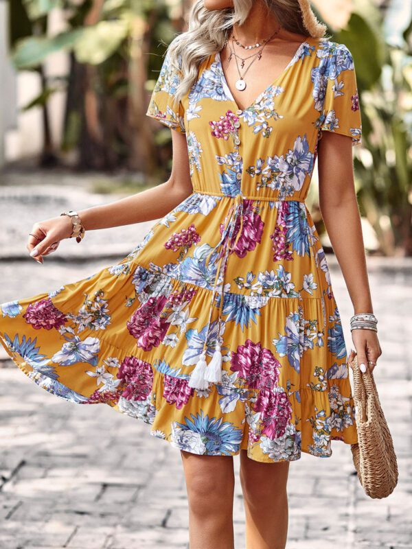Women Summer Casual Printed Maxi Dress Party Evening Dresses14.63 - Image 4