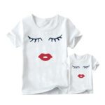European and American INS Princess Print Mother's Day Mother and Daughter Parent-child T-shirt