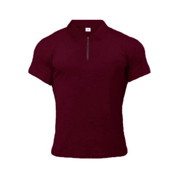 Summer Lapels Short Sleeve Fitness T-shirt Sports Polo Shirts - Image 3