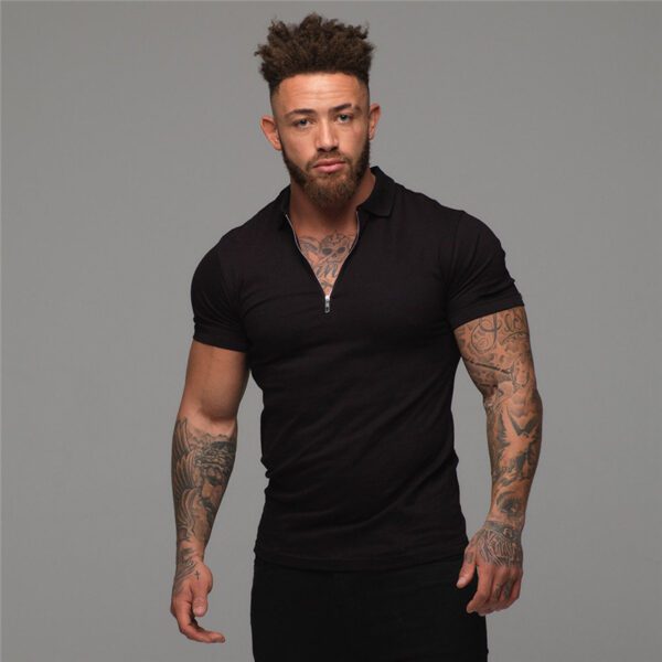 Summer Lapels Short Sleeve Fitness T-shirt Sports Polo Shirts - Image 8