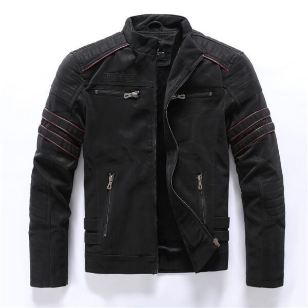 Men Fashion Leather Jackets Coats - Image 5