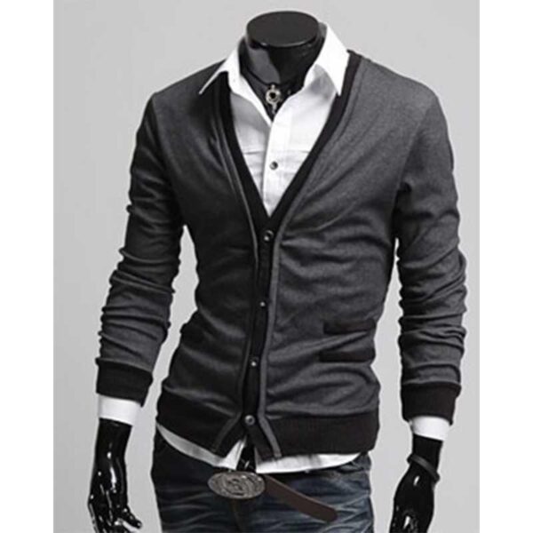 Men's Fashion Jacket New Men Cardigan Sweaters Fashion Wool - Image 3