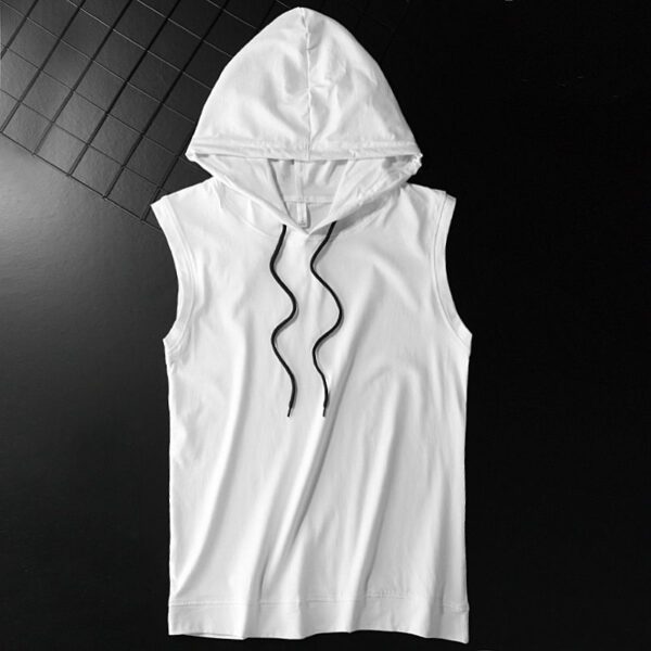 Sports Hooded Vest Men Loose Sleeveless - Image 2