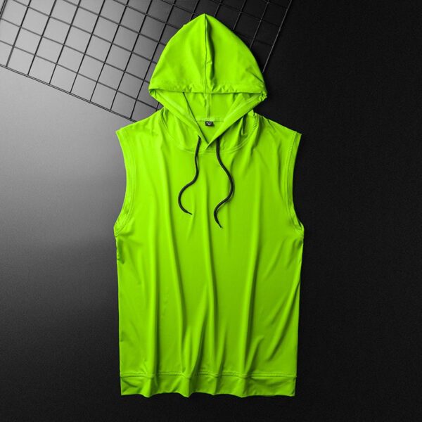 Sports Hooded Vest Men Loose Sleeveless - Image 10