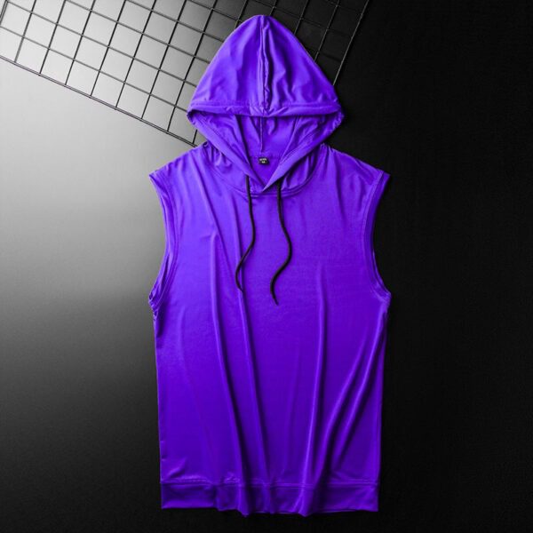Sports Hooded Vest Men Loose Sleeveless - Image 4