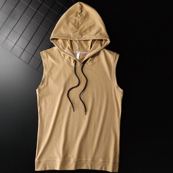 Sports Hooded Vest Men Loose Sleeveless - Image 3