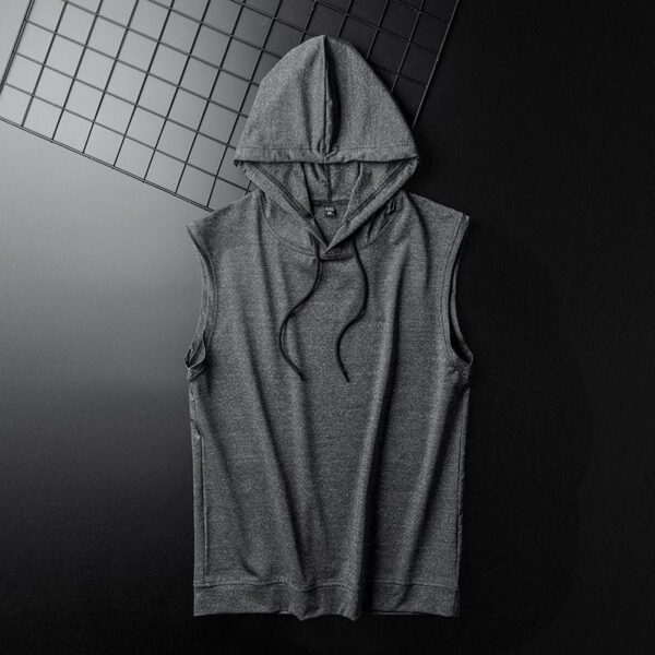 Sports Hooded Vest Men Loose Sleeveless - Image 7