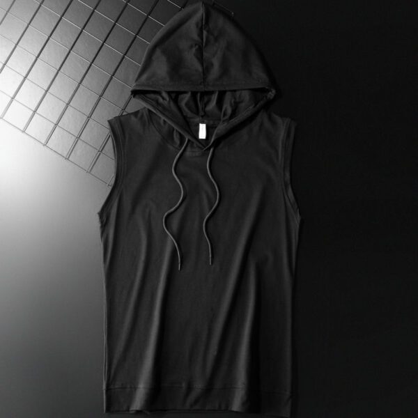 Sports Hooded Vest Men Loose Sleeveless - Image 5