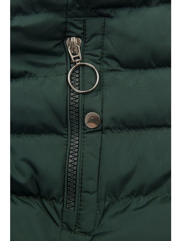 Women's Plush Hooded Mid-length Oblique Zipper Cotton-padded Coat - Image 6