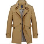 Men's Winter Casual Mid-length Thin Windbreaker Top