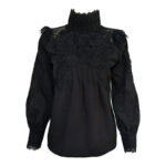 Elegant Women’s Lace Hollowed-Out Shirt