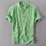 Men’s Short-sleeved Linen Shirts for Casual Wear