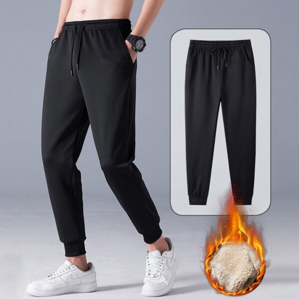 Autumn Winter Pants Men Women Trousers Warm Fleece Drawstring Pants M-5XL - Image 5