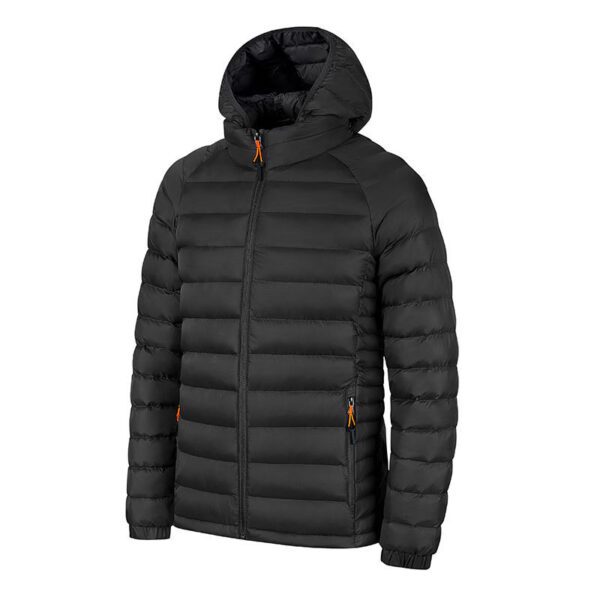 Winter Lightweight Hooded Coat With Pockets Fashion Warm Portable Zipper Jacket For Men Clothing Solid Color Outerwear Tops - Image 6