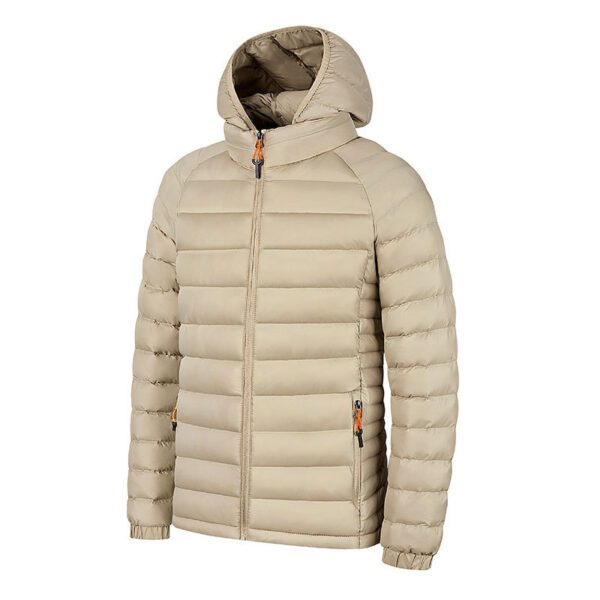 Winter Lightweight Hooded Coat With Pockets Fashion Warm Portable Zipper Jacket For Men Clothing Solid Color Outerwear Tops - Image 9