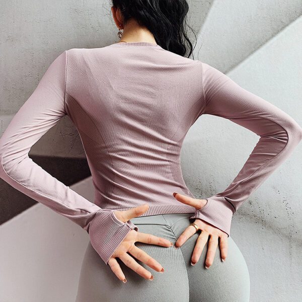 Running Fitness Clothes Long-sleeved Quick-drying Yoga Clothes - Image 2