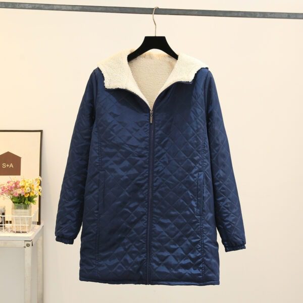 Winter Korean Style Thin Hood Long Sleeve Cotton Clothes Coat For Women - Image 2