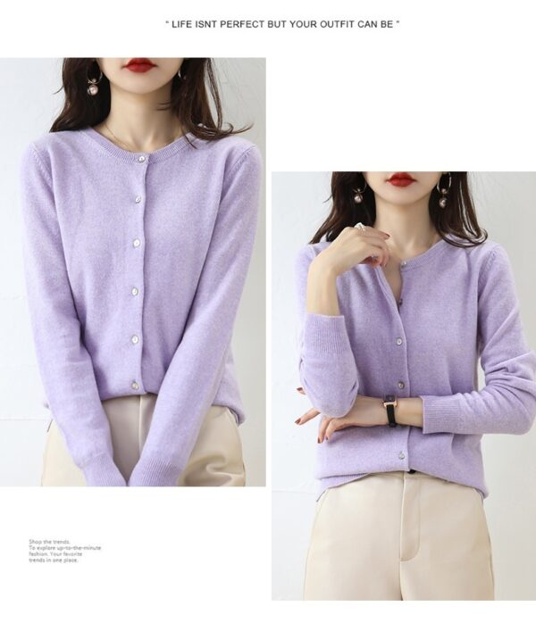 Women's Cardigan Sweater Coat Short Knitwear - Image 7