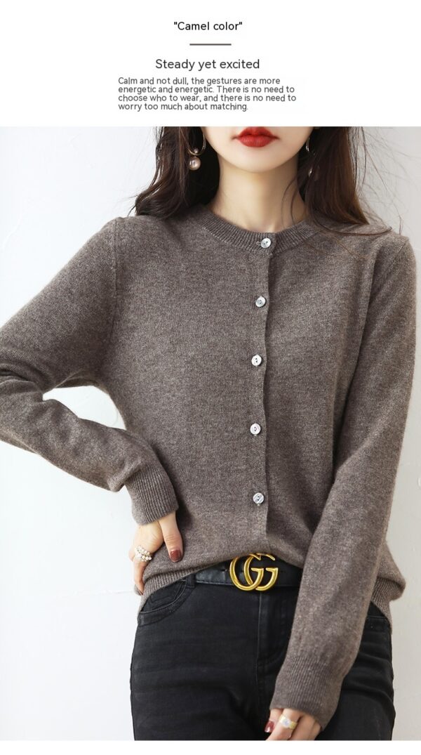 Women's Cardigan Sweater Coat Short Knitwear - Image 5