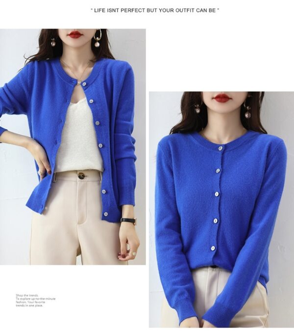 Women's Cardigan Sweater Coat Short Knitwear - Image 8